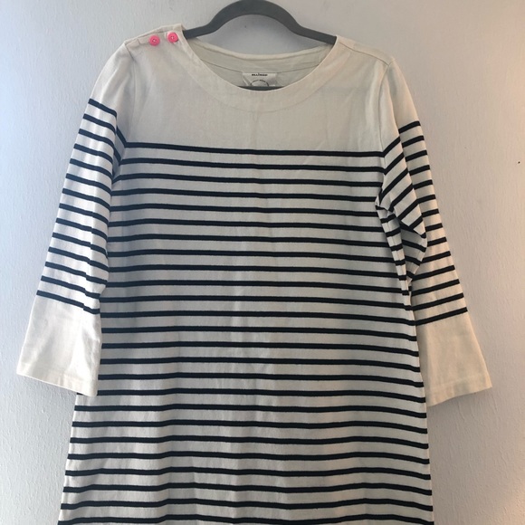 Anthropologie Dress Allihop Belmont Button Striped Sailor Dress Sz M EUC - Picture 2 of 9